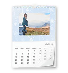 Design-kalender A4 (staand, fotopapier)